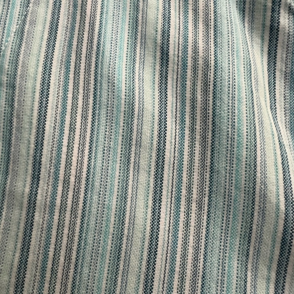 Liz Claiborne Michaela Blue Pinstripe 100% Cotton Capri Pants, Size 12 - Picture 2 of 16